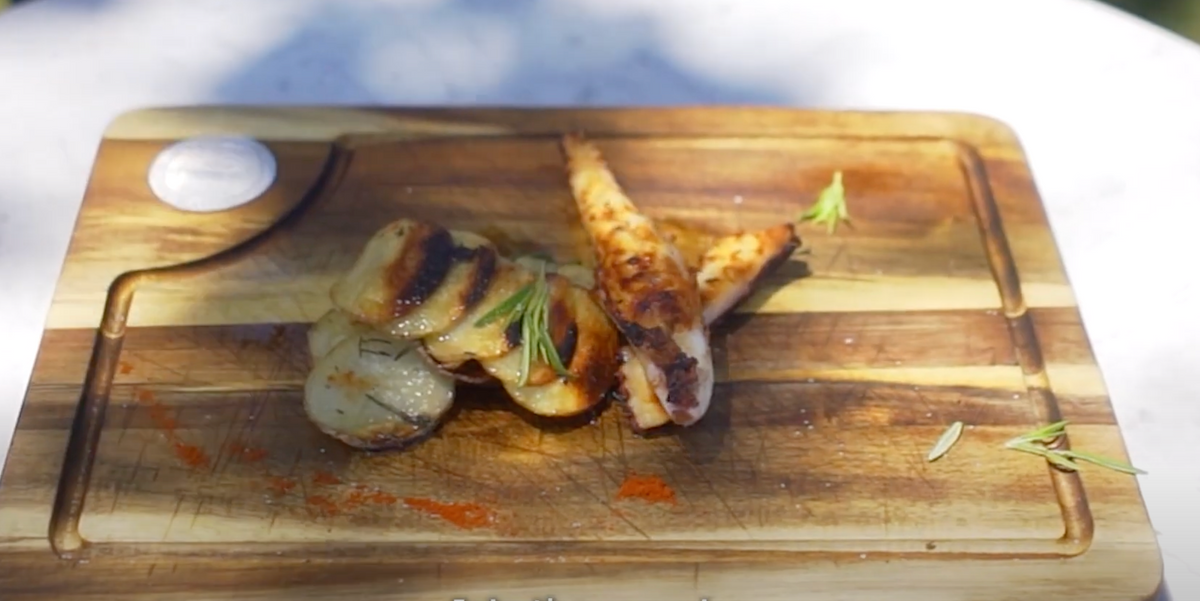 Double cooked Octopus with Rosemary potatoes