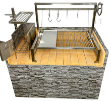 Load image into Gallery viewer, Tagwood BBQ Insert Style Argentine Santa Maria Wood Fire &amp; Charcoal Grill without firebricks | BBQ09SS --

