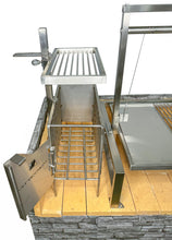 Load image into Gallery viewer, Tagwood BBQ Insert Style Argentine Santa Maria Wood Fire &amp; Charcoal Grill without firebricks | BBQ09SS --
