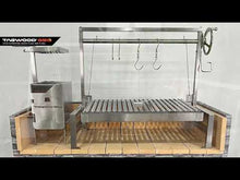Load and play video in Gallery viewer, Tagwood BBQ Insert Style Argentine Santa Maria Wood Fire &amp; Charcoal Grill without firebricks | BBQ09SS --
